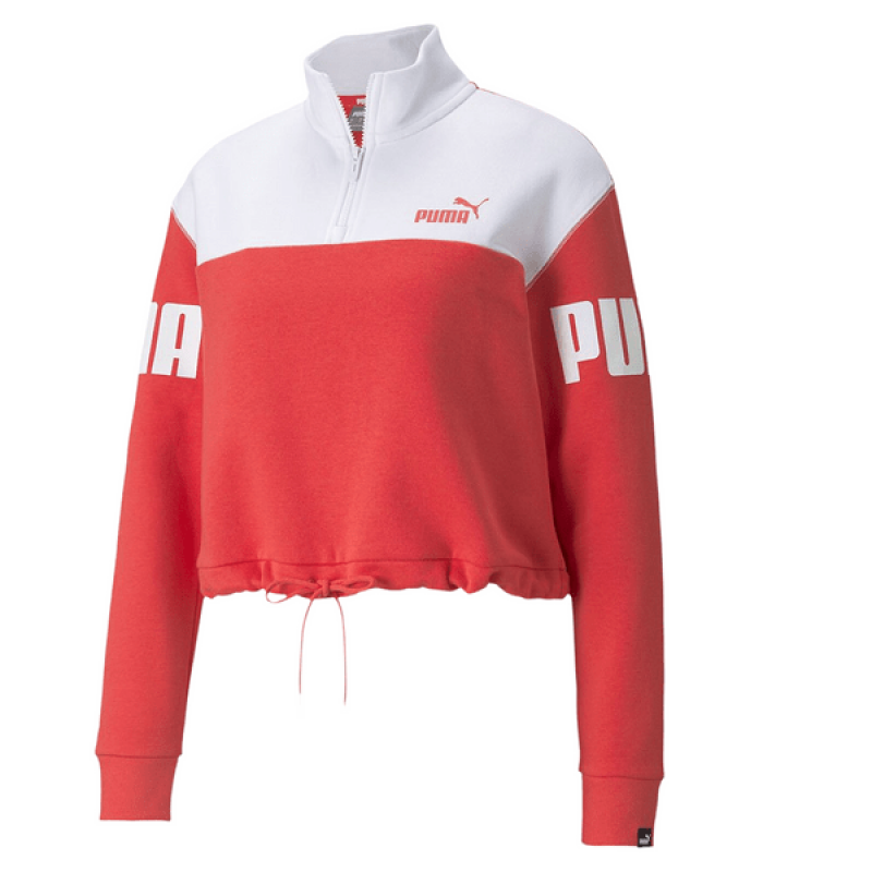 Moletom Puma Power Half-Zip Rosa